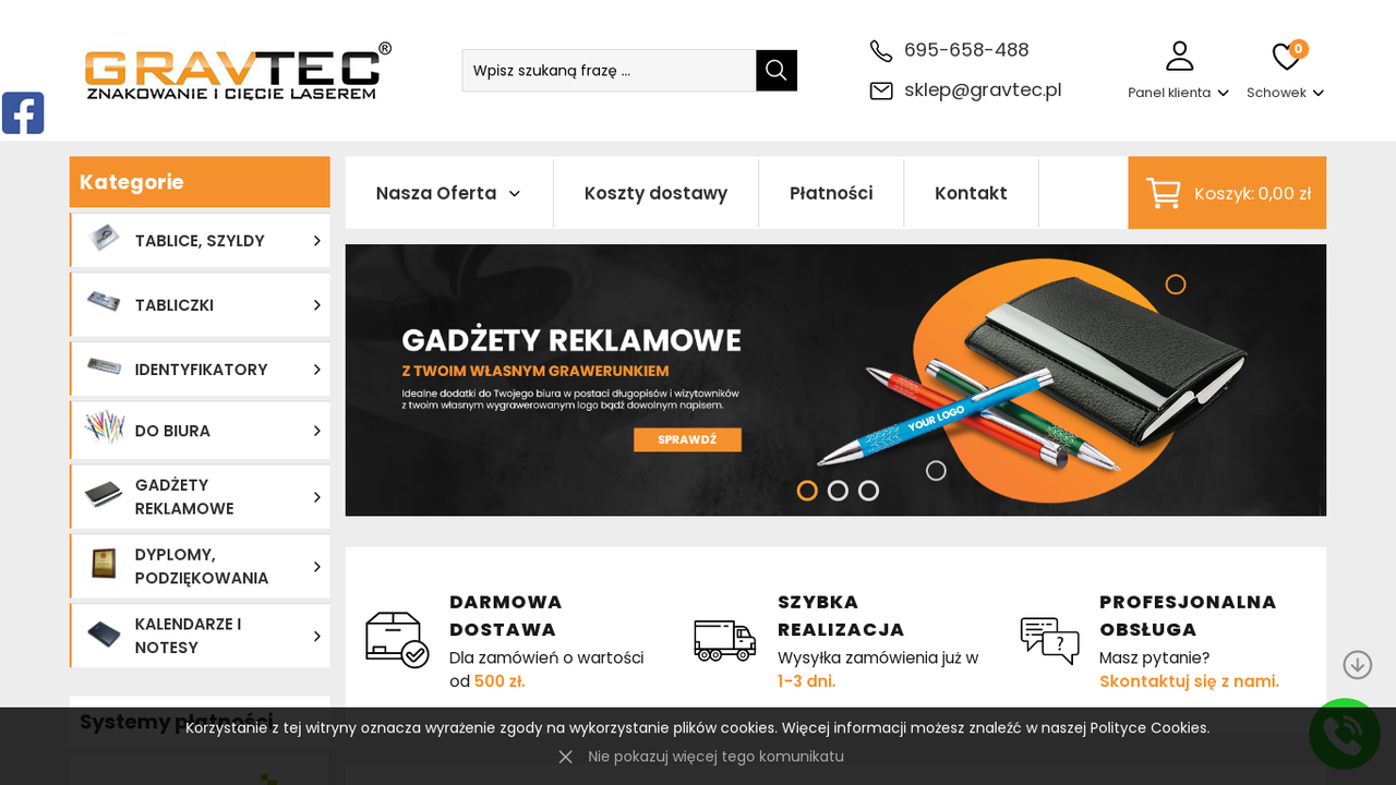 Znakowanie i cięcie laserem Gravtec cover