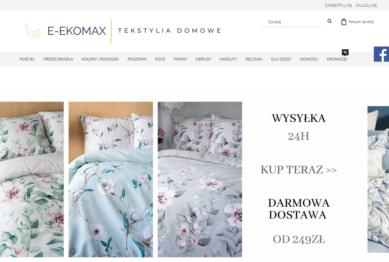 E-Ekomax - sklep z pościelą cover