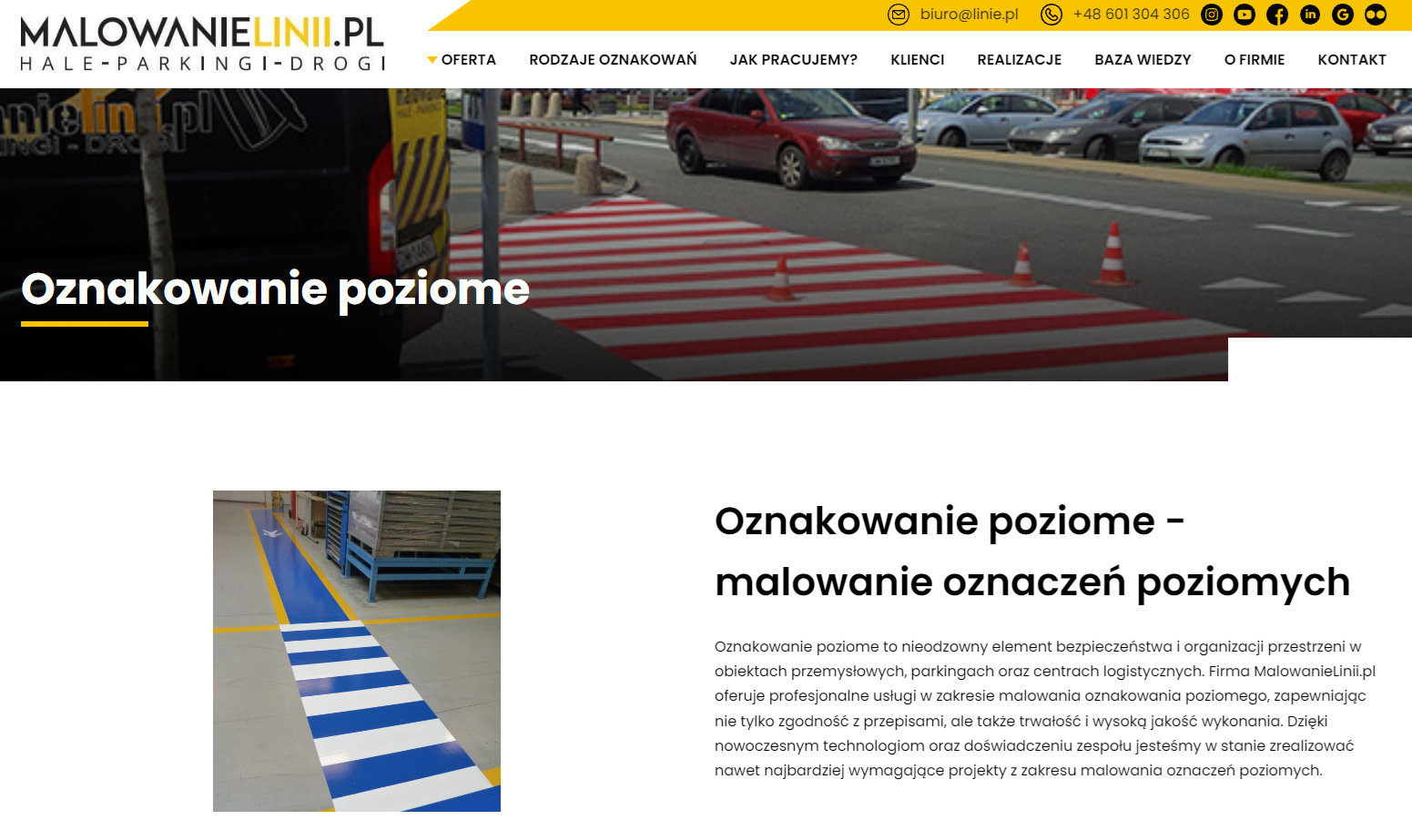 Czy oznakowanie poziome musi spełniać określone normy i przepisy w różnych typach obiektów?